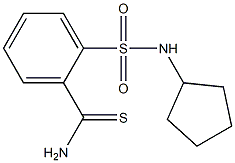 2-[(cyclopentylamino)sulfonyl]benzenecarbothioamide Struktur