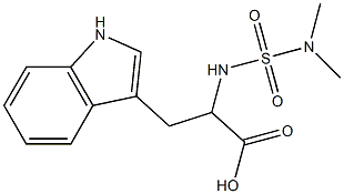 2-[(dimethylsulfamoyl)amino]-3-(1H-indol-3-yl)propanoic acid Struktur