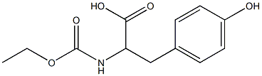 2-[(ethoxycarbonyl)amino]-3-(4-hydroxyphenyl)propanoic acid Struktur