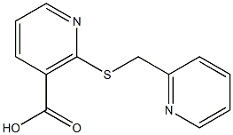 2-[(pyridin-2-ylmethyl)thio]nicotinic acid Struktur