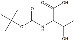 2-[(tert-butoxycarbonyl)amino]-3-hydroxybutanoic acid Struktur