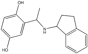 2-[1-(2,3-dihydro-1H-inden-1-ylamino)ethyl]benzene-1,4-diol Struktur