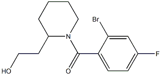 2-[1-(2-bromo-4-fluorobenzoyl)piperidin-2-yl]ethanol Struktur