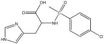 2-[1-(4-chlorophenyl)acetamido]-3-(1H-imidazol-4-yl)propanoic acid Struktur