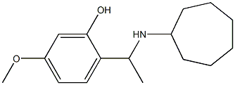 2-[1-(cycloheptylamino)ethyl]-5-methoxyphenol Struktur