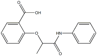 2-[1-(phenylcarbamoyl)ethoxy]benzoic acid Struktur