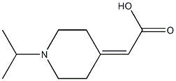 2-[1-(propan-2-yl)piperidin-4-ylidene]acetic acid Struktur