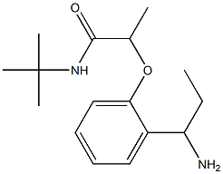 2-[2-(1-aminopropyl)phenoxy]-N-tert-butylpropanamide Struktur