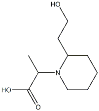 2-[2-(2-hydroxyethyl)piperidin-1-yl]propanoic acid Struktur