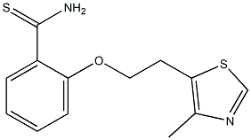 2-[2-(4-methyl-1,3-thiazol-5-yl)ethoxy]benzene-1-carbothioamide Struktur