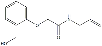 2-[2-(hydroxymethyl)phenoxy]-N-(prop-2-en-1-yl)acetamide Struktur