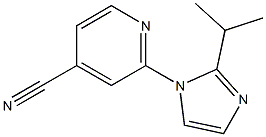 2-[2-(propan-2-yl)-1H-imidazol-1-yl]pyridine-4-carbonitrile Struktur