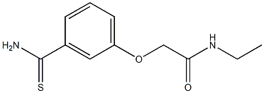 2-[3-(aminocarbonothioyl)phenoxy]-N-ethylacetamide Struktur