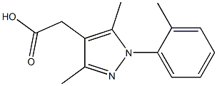 2-[3,5-dimethyl-1-(2-methylphenyl)-1H-pyrazol-4-yl]acetic acid Struktur