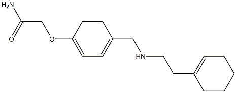 2-[4-({[2-(cyclohex-1-en-1-yl)ethyl]amino}methyl)phenoxy]acetamide Struktur