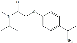 2-[4-(1-aminoethyl)phenoxy]-N-methyl-N-(propan-2-yl)acetamide Struktur