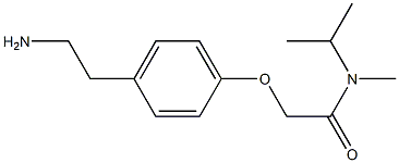 2-[4-(2-aminoethyl)phenoxy]-N-methyl-N-(propan-2-yl)acetamide Struktur