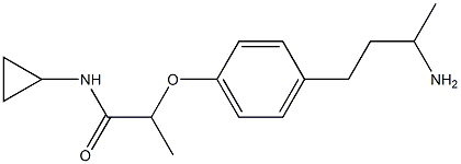 2-[4-(3-aminobutyl)phenoxy]-N-cyclopropylpropanamide Struktur