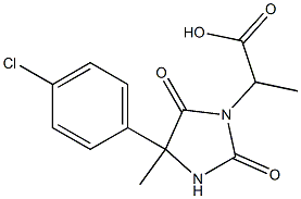 2-[4-(4-chlorophenyl)-4-methyl-2,5-dioxoimidazolidin-1-yl]propanoic acid Struktur