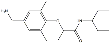 2-[4-(aminomethyl)-2,6-dimethylphenoxy]-N-(pentan-3-yl)propanamide Struktur