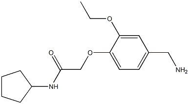 2-[4-(aminomethyl)-2-ethoxyphenoxy]-N-cyclopentylacetamide Struktur