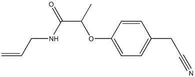 2-[4-(cyanomethyl)phenoxy]-N-(prop-2-en-1-yl)propanamide Struktur