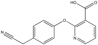 2-[4-(cyanomethyl)phenoxy]nicotinic acid Struktur