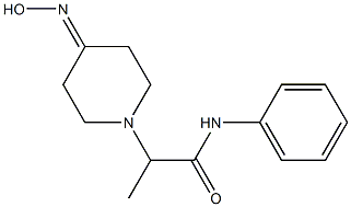 2-[4-(hydroxyimino)piperidin-1-yl]-N-phenylpropanamide Struktur