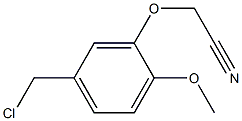 2-[5-(chloromethyl)-2-methoxyphenoxy]acetonitrile Struktur