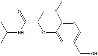 2-[5-(hydroxymethyl)-2-methoxyphenoxy]-N-(propan-2-yl)propanamide Struktur