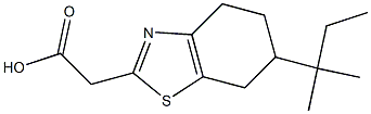 2-[6-(2-methylbutan-2-yl)-4,5,6,7-tetrahydro-1,3-benzothiazol-2-yl]acetic acid Struktur