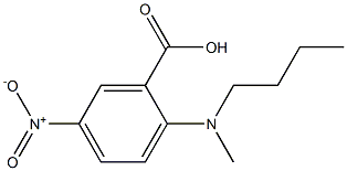 2-[butyl(methyl)amino]-5-nitrobenzoic acid Struktur