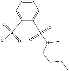 2-[butyl(methyl)sulfamoyl]benzene-1-sulfonyl chloride Struktur