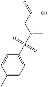 2-[methyl(4-methylbenzene)sulfonamido]acetic acid Struktur