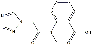 2-[N-methyl-2-(1H-1,2,4-triazol-1-yl)acetamido]benzoic acid Struktur