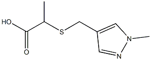 2-{[(1-methyl-1H-pyrazol-4-yl)methyl]sulfanyl}propanoic acid Struktur