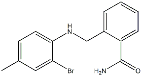 2-{[(2-bromo-4-methylphenyl)amino]methyl}benzamide Struktur