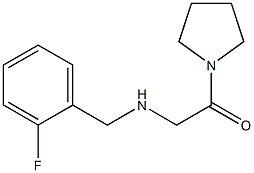 2-{[(2-fluorophenyl)methyl]amino}-1-(pyrrolidin-1-yl)ethan-1-one Struktur