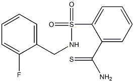 2-{[(2-fluorophenyl)methyl]sulfamoyl}benzene-1-carbothioamide Struktur