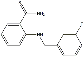 2-{[(3-fluorophenyl)methyl]amino}benzene-1-carbothioamide Struktur