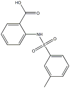 2-{[(3-methylphenyl)sulfonyl]amino}benzoic acid Struktur