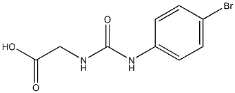 2-{[(4-bromophenyl)carbamoyl]amino}acetic acid Struktur