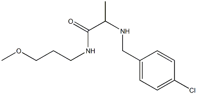 2-{[(4-chlorophenyl)methyl]amino}-N-(3-methoxypropyl)propanamide Struktur