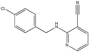 2-{[(4-chlorophenyl)methyl]amino}pyridine-3-carbonitrile Struktur