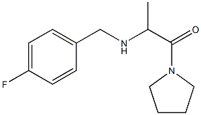 2-{[(4-fluorophenyl)methyl]amino}-1-(pyrrolidin-1-yl)propan-1-one Struktur