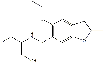 2-{[(5-ethoxy-2-methyl-2,3-dihydro-1-benzofuran-6-yl)methyl]amino}butan-1-ol Struktur