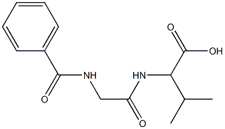 2-{[(benzoylamino)acetyl]amino}-3-methylbutanoic acid Struktur