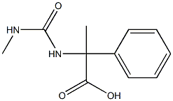 2-{[(methylamino)carbonyl]amino}-2-phenylpropanoic acid Struktur