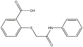 2-{[(phenylcarbamoyl)methyl]sulfanyl}benzoic acid Struktur