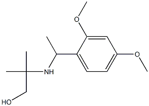 2-{[1-(2,4-dimethoxyphenyl)ethyl]amino}-2-methylpropan-1-ol Struktur